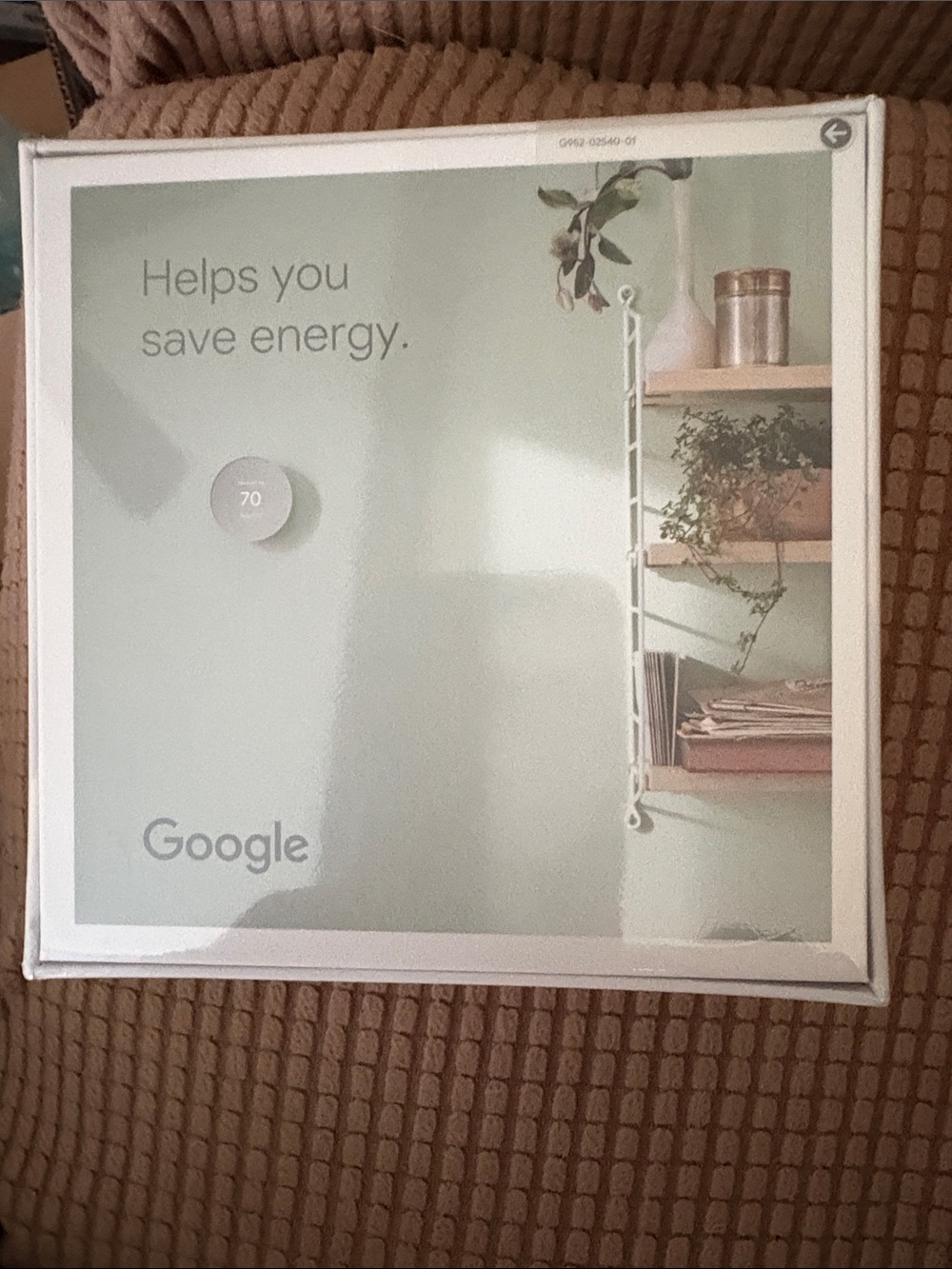 Google Nest Thermostat in Mint Green